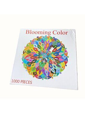 Blooming Color Mandala Puzzle By Bgraamiens 1000 Pieces 26.6"x26.6" Multicolor